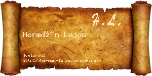 Hermán Lajos névjegykártya